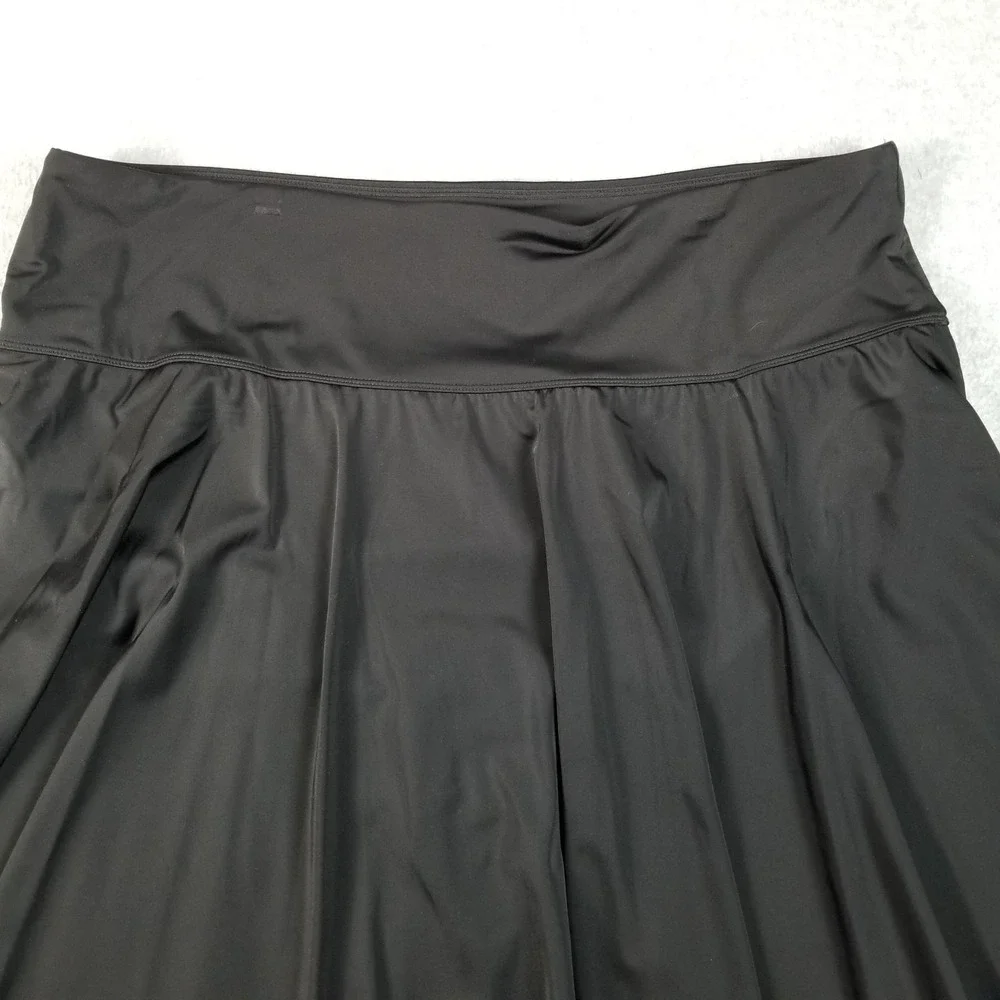 NEW Septangle Swim Skirt Women's 24W Plus Black Stretch Elastic Waist Beach Lake